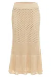 Anna Cate Alex Knit Skirt In Nude In Neutral
