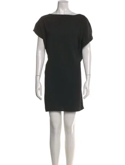Pre-owned Anna Cate Bateau Neckline Mini Dress In Black