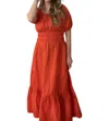Anna Cate Bea Maxi Dress In Hot Orange In Multi