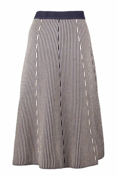 Anna Cate Blaise Skirt In Navy/white In Multi