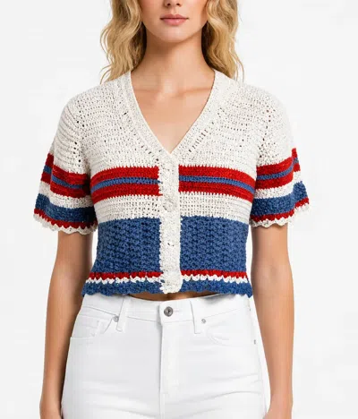 Anna Cate Brittney Top In Crochet Dream In White