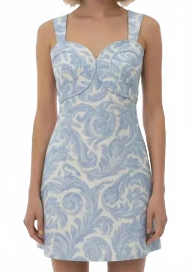 Anna Cate Callie Mini Dress In Powder Blue Paisley