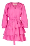 Anna Cate Caroline Dress In Orchid Poplin In Multi