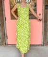 Anna Cate Caryn Midi Dress In Lime In Green