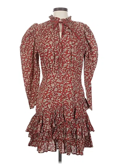 Pre-owned Anna Cate Casual Dress In Burgundy