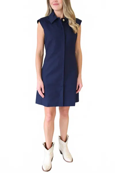 Anna Cate Chris Sleeveless Mini Dress In Navy In Blue