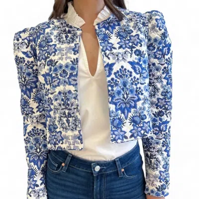 Anna Cate Clare Jacket In Royal Print In Multi