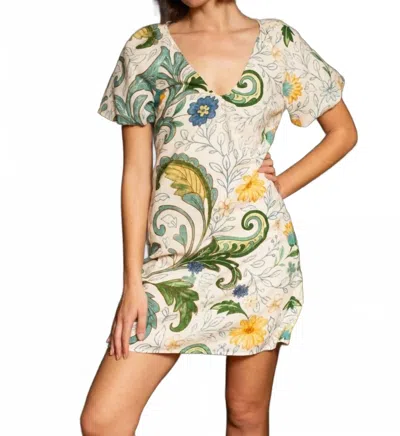 Anna Cate Clarke Dress In Green Botanical In Multi