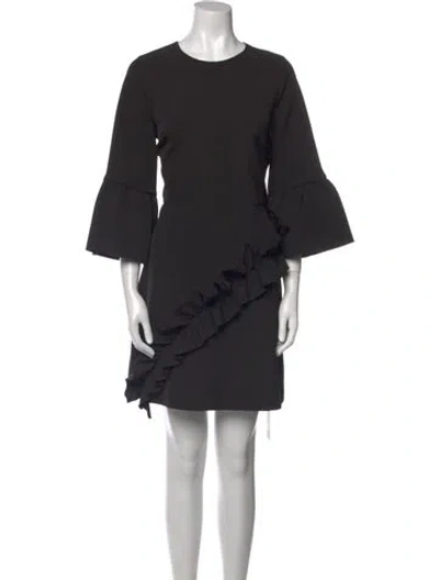 Pre-owned Anna Cate Crew Neck Mini Dress In Black