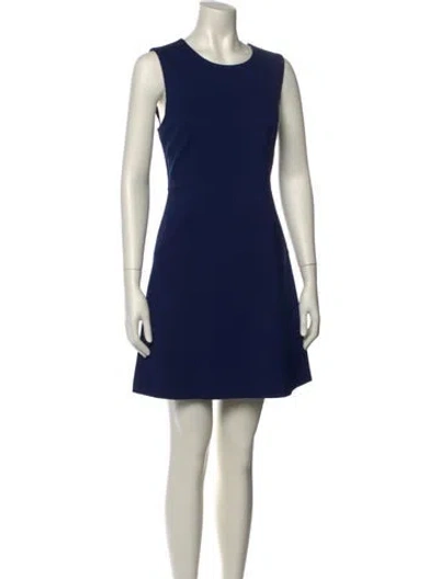 Pre-owned Anna Cate Crew Neck Mini Dress In Blue