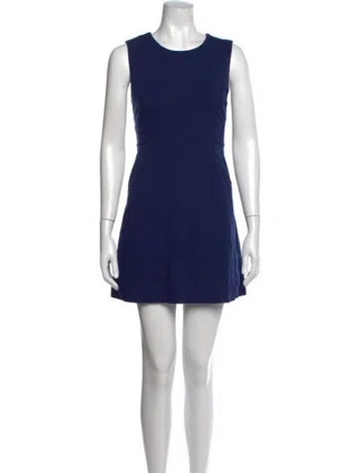 Pre-owned Anna Cate Crew Neck Mini Dress In Blue
