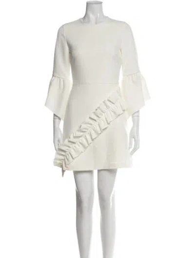 Pre-owned Anna Cate Crew Neck Mini Dress In Neutral
