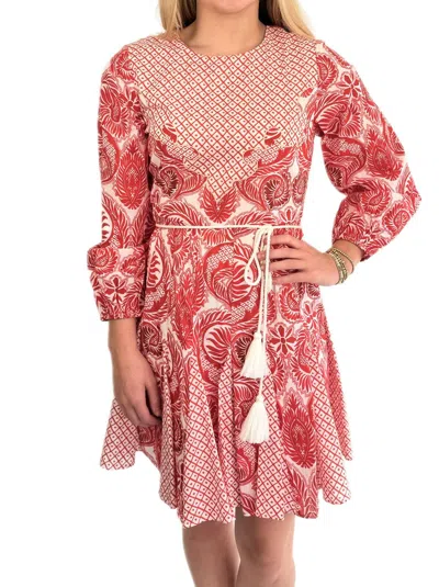 Anna Cate Diandra Dress In Red Game Day Print In Multi