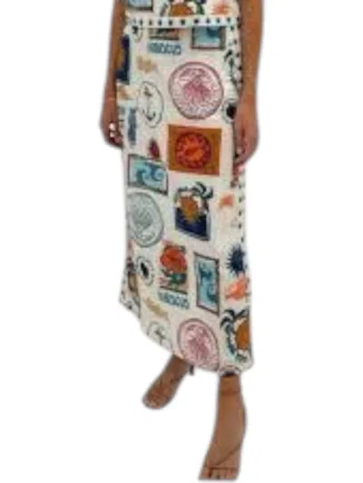 Anna Cate Dillon Skirt In White Tropic In Neutral