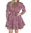 Anna Cate Elizabeth Dress In Purple Paisley In Multi