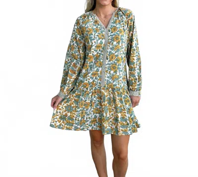 Anna Cate Field Penny Mini Dress In Turquoise In Green