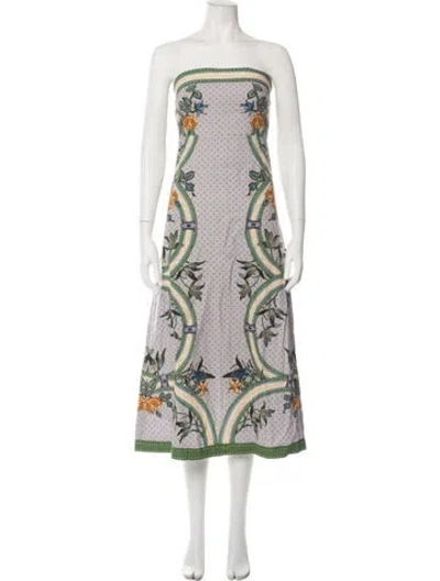 Pre-owned Anna Cate Floral Print Midi Length Dress In Multicolor