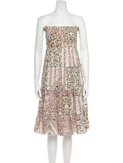 Pre-owned Anna Cate Floral Print Midi Length Dress In Multicolor