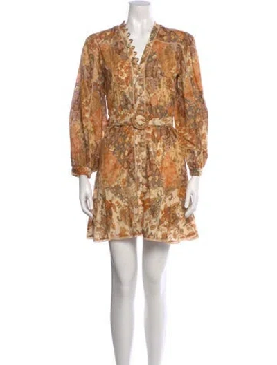 Pre-owned Anna Cate Floral Print Mini Dress In Multi