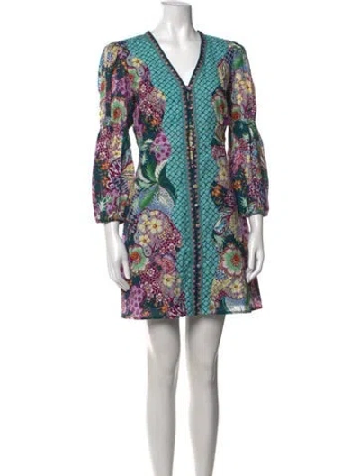 Pre-owned Anna Cate Floral Print Mini Dress In Multicolor