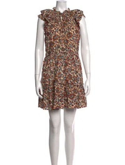Pre-owned Anna Cate Floral Print Mini Dress In Multicolor