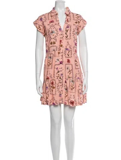 Pre-owned Anna Cate Floral Print Mini Dress In Pink