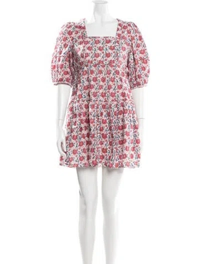 Pre-owned Anna Cate Floral Print Mini Dress In Pink