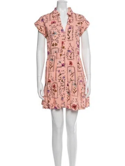 Pre-owned Anna Cate Floral Print Mini Dress In Pink