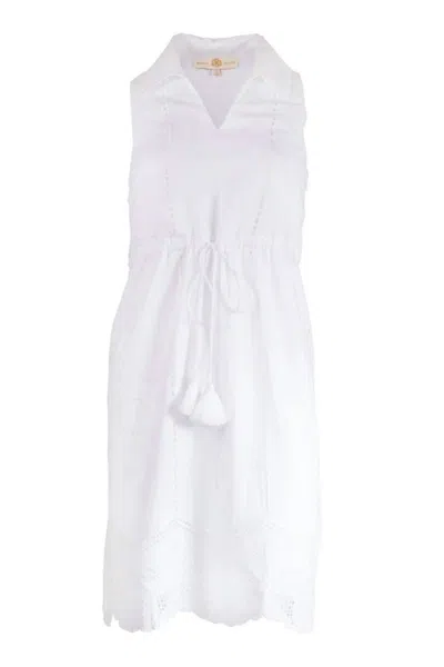 Anna Cate Heidi Dress In White Eyelet In Transparent