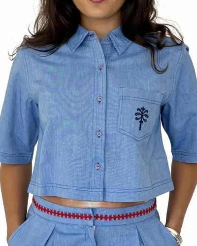 ANNA CATE JAMIE TOP IN CHAMBRAY