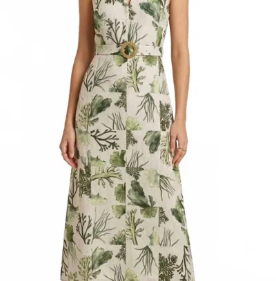 Anna Cate Jill Sleeveless Dress In Green Reef In Multi