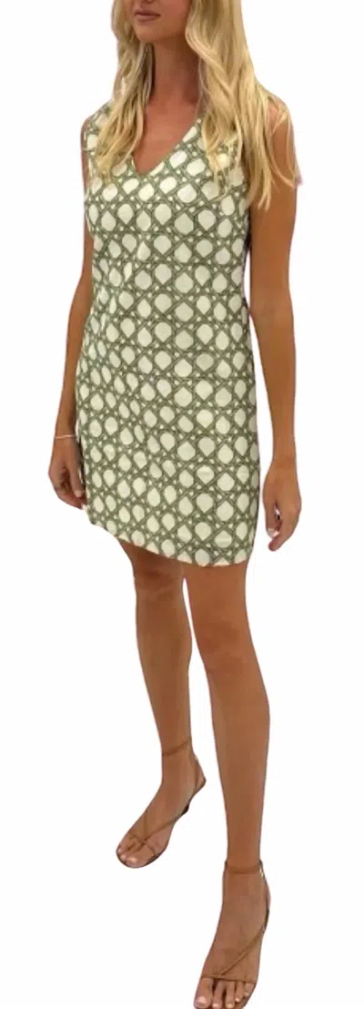 Anna Cate Kaylor Mini Dress In Trellis In Green