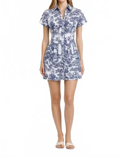 Anna Cate Kyle Mini Dress In Navy Toile In Blue