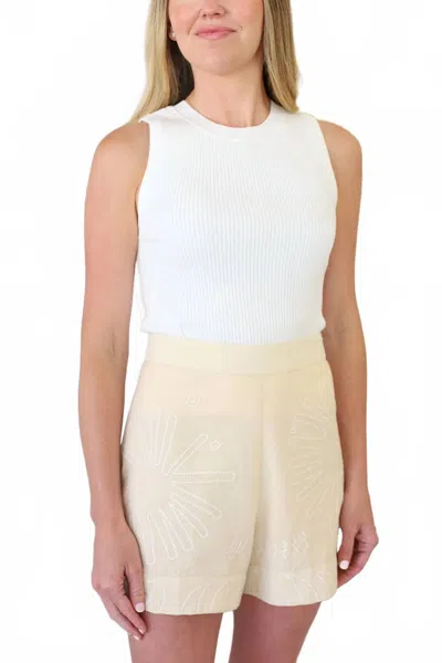 Anna Cate Lizzie High Rise Shorts In Neutral In Beige