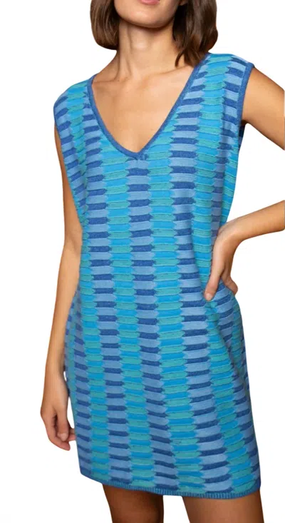 Anna Cate Madelyn Dress In Cobalt/aqua In Blue