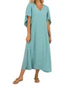 Anna Cate Meredith Midi Dress In Aqua Sea In Multi