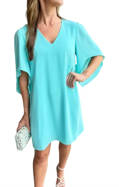 Anna Cate Meredith Short Sleeve Dress In Blue Radiance