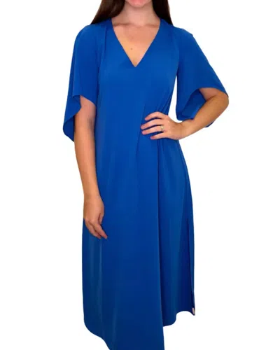 Anna Cate Meredith Short Sleeve Dress In Dazzling Blue