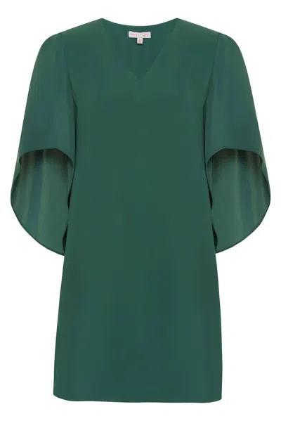 Anna Cate Meredith Short Sleeve Dress In Emerald In Gold