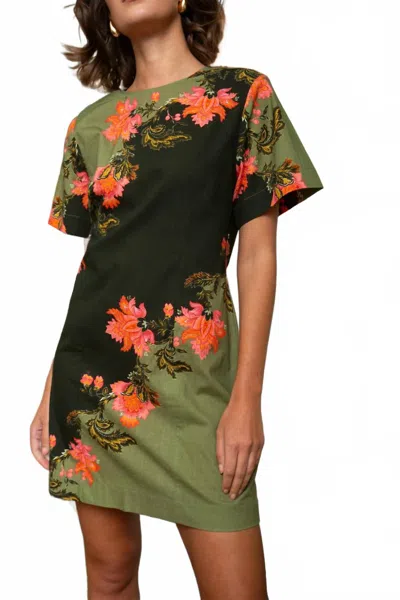 Anna Cate Monroe Mini Dress In Green Floral
