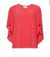 Anna Cate Nina Blouse In Tea Berry In Red