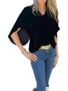 Anna Cate Nina Top In Black Velvet In Black