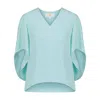 Anna Cate Nina Top In Blue Light In Multi