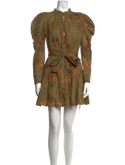 Pre-owned Anna Cate Paisley Print Mini Dress In Multicolor