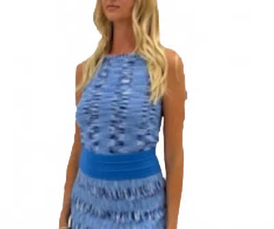 Anna Cate Penelope Sleeveless Top In Dark Water In Blue