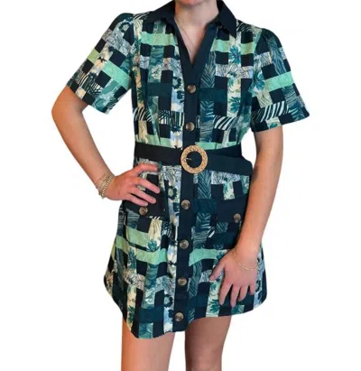 Anna Cate Poppy Button-down Dress In Navy Plaid In Multi