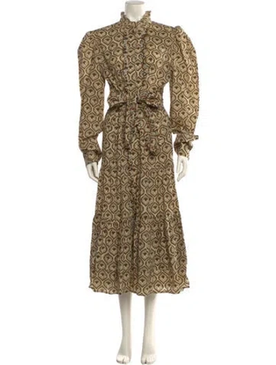 Pre-owned Anna Cate Printed Long Dress In Multi