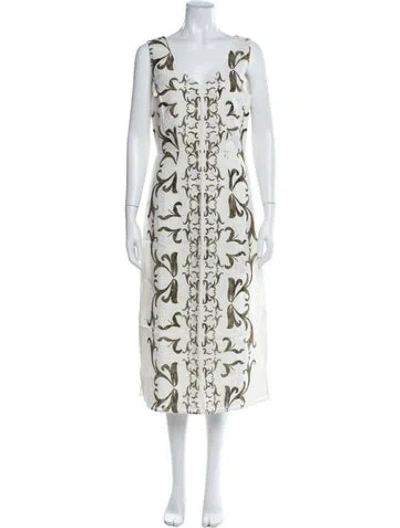 Pre-owned Anna Cate Printed Midi Length Dress W/ Tags In Multi
