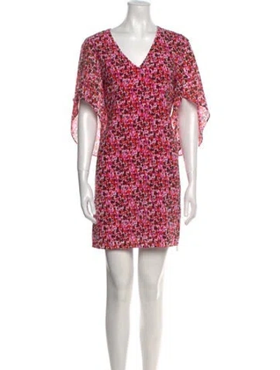 Pre-owned Anna Cate Printed Mini Dress In Pink