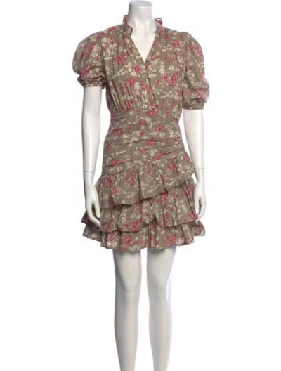Pre-owned Anna Cate Printed Mini Dress In Pink